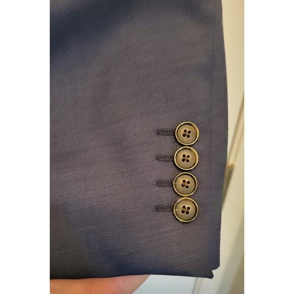 NWT Stafford 46L Blue Sport Coat Blazer Jacket Solid Polyester/Wool Traveld - Picture 11 of 16